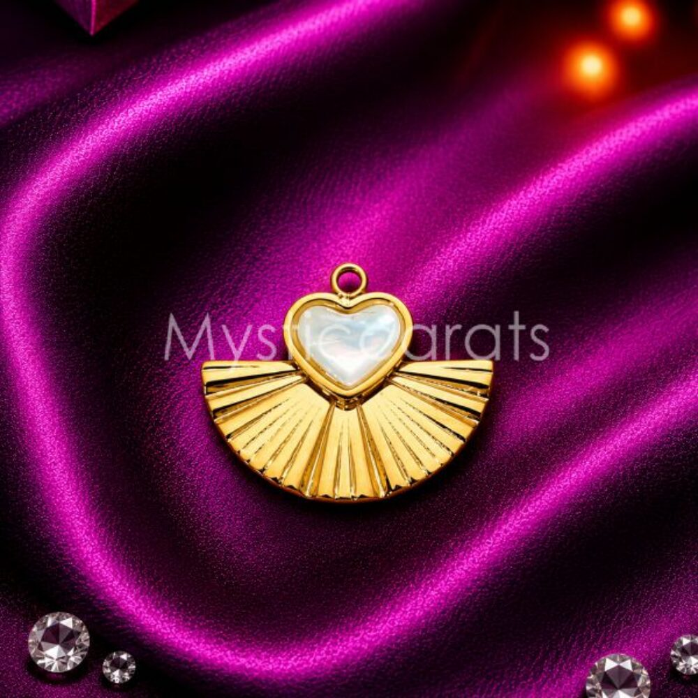 925 Sterling Silver Mother of Pearl Heart Pendant
