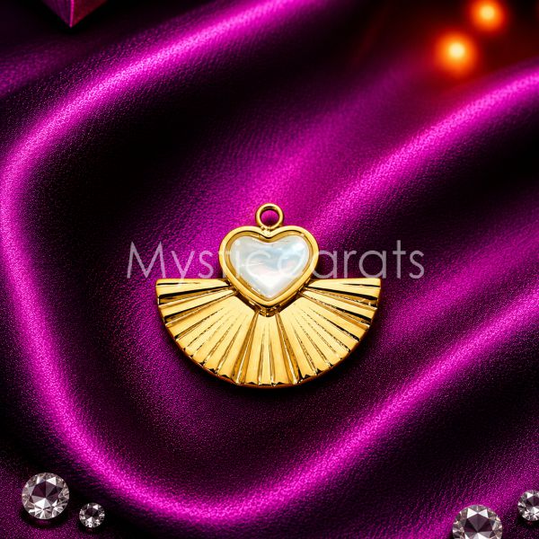 925 Sterling Silver Mother of Pearl Heart Pendant