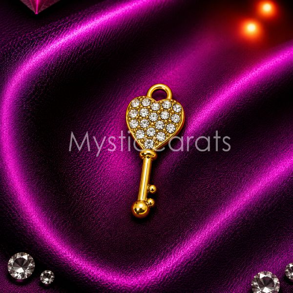 925 Sterling Silver Heart Key Pendant