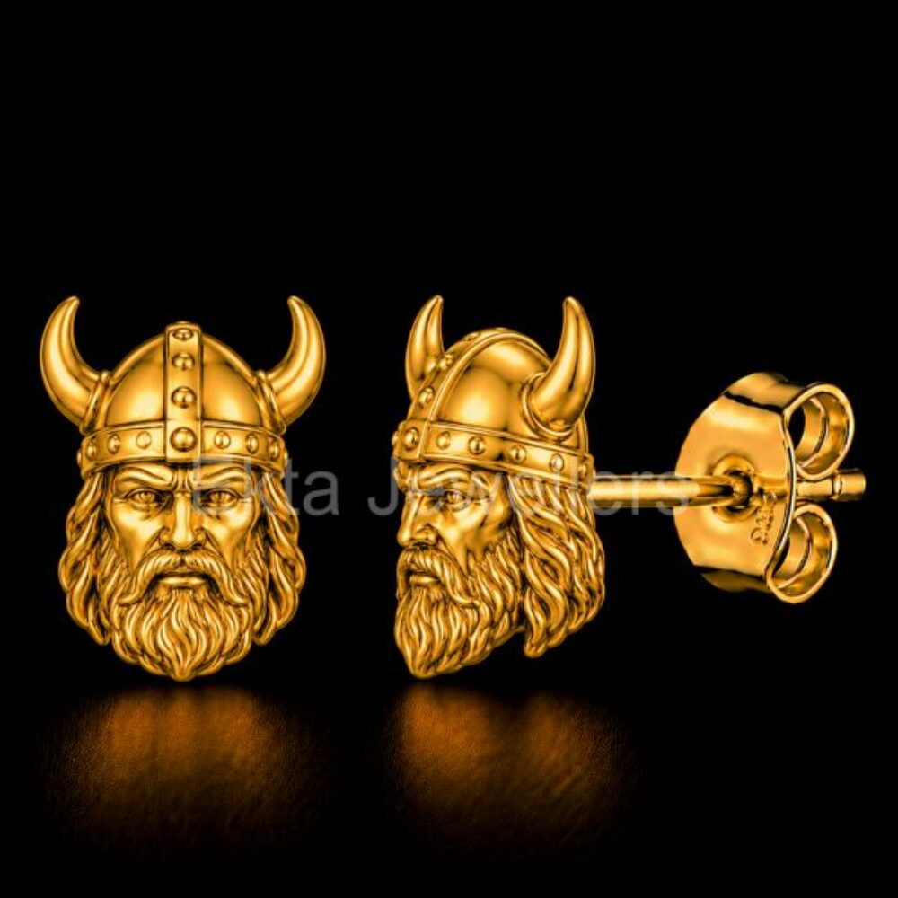 Viking Warrior Studs - 925 Sterling Silver