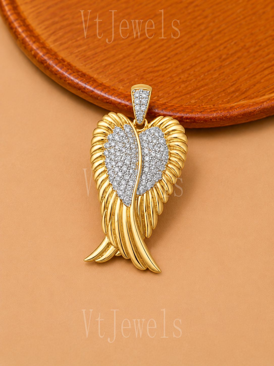925 Sterling Silver Angel Wings Pendant