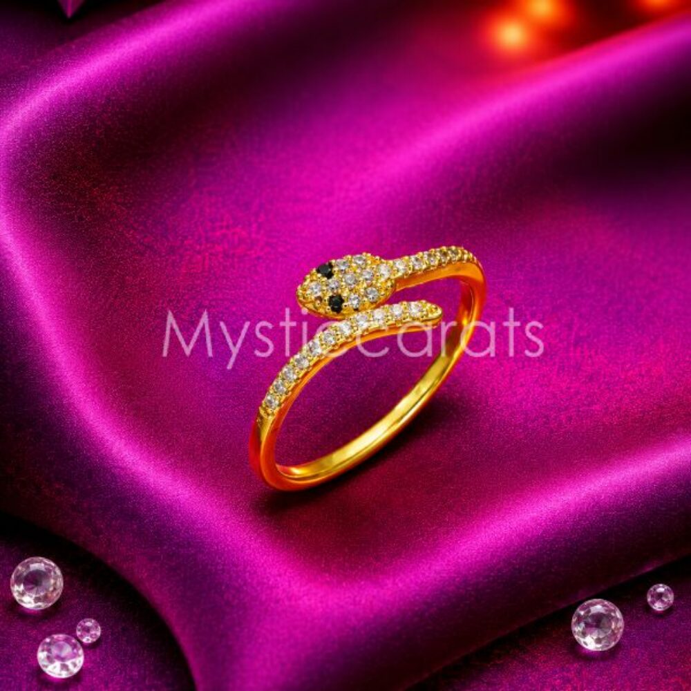 925 Sterling Silver Snake Face Ring