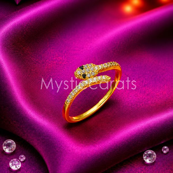 925 Sterling Silver Snake Face Ring