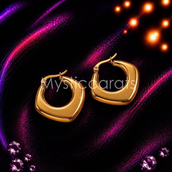 925 sterling silver Puffy Heart Hoop Earrings