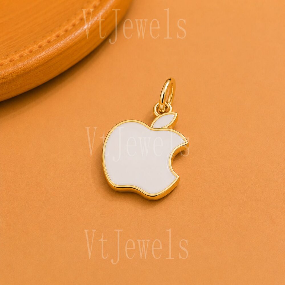 Apple Logo Inspired Minimalist Pendant Charm