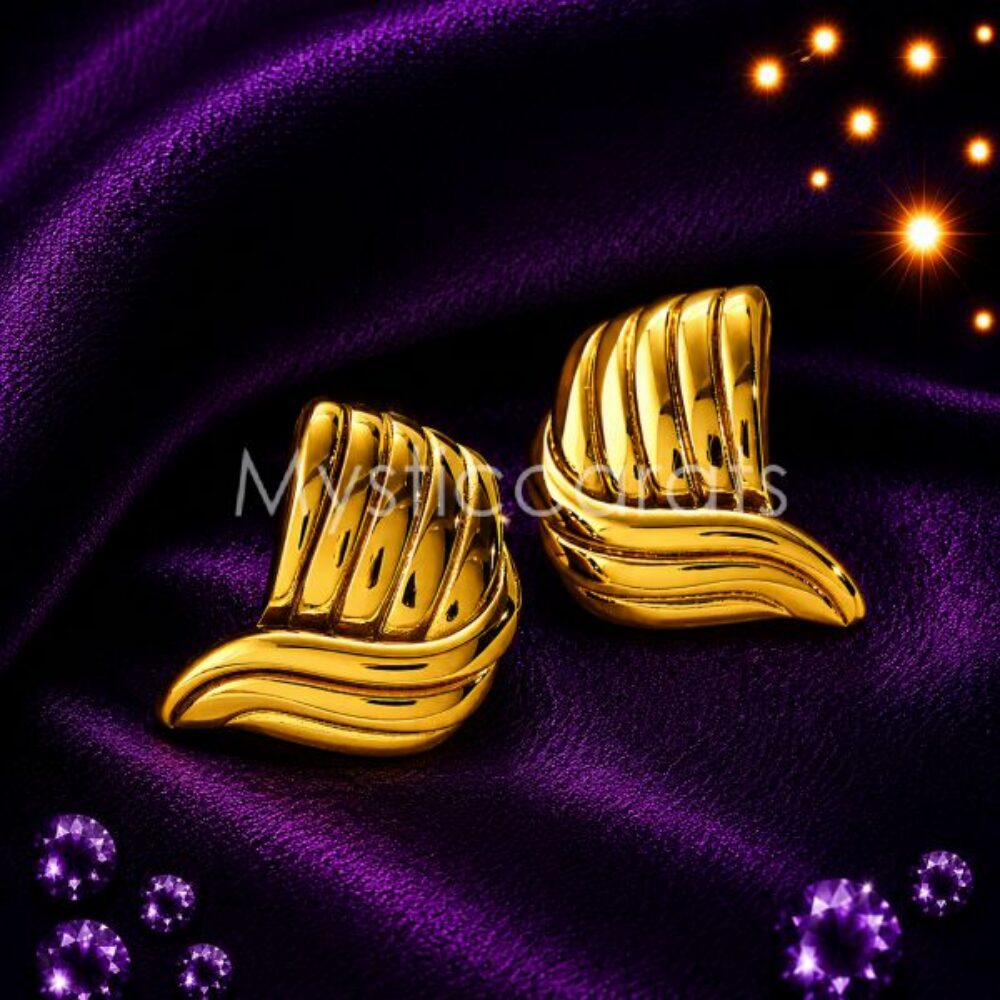 925 sterling silver Abstract Wave Stud Earrings