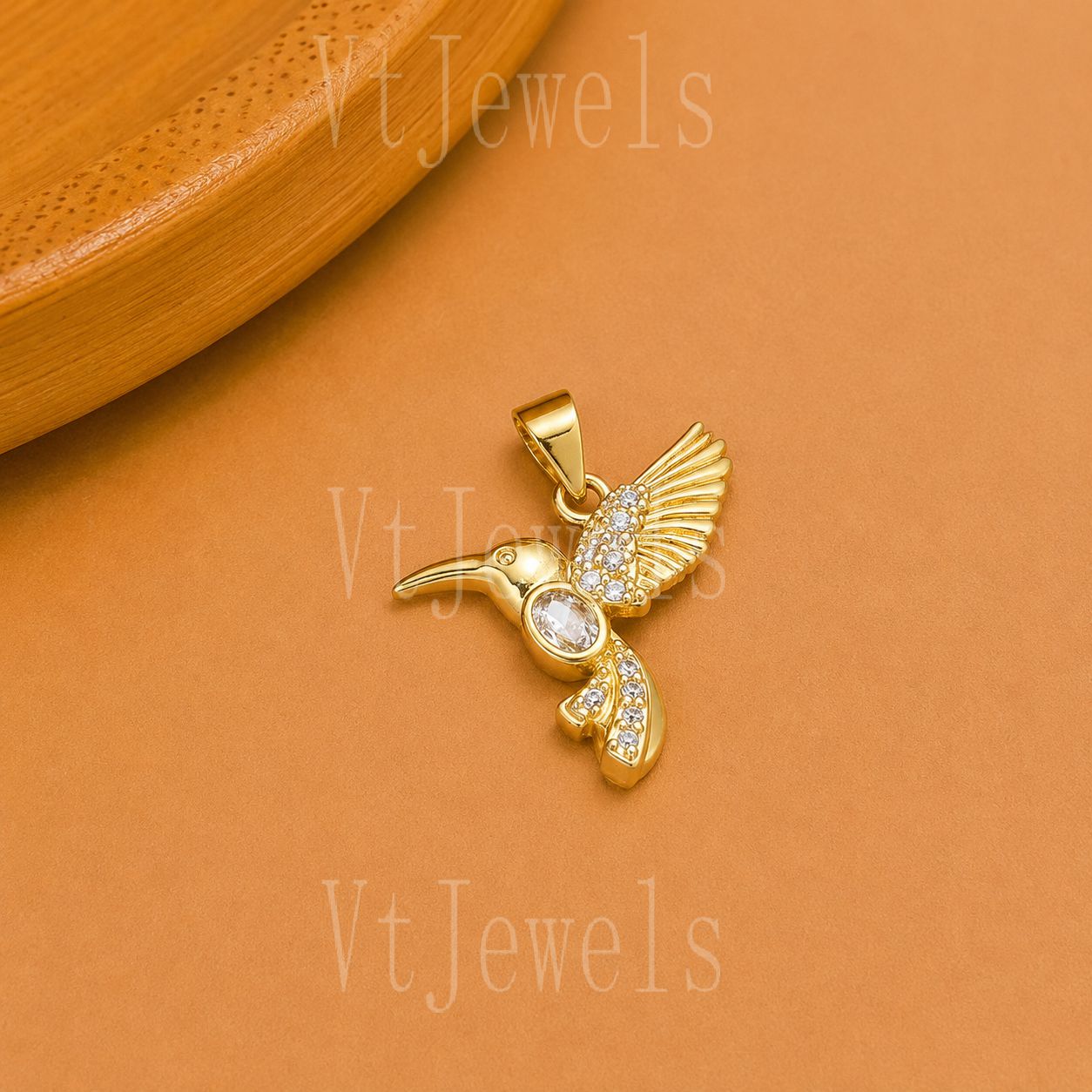 925 Sterling Silver Hummingbird Pendant