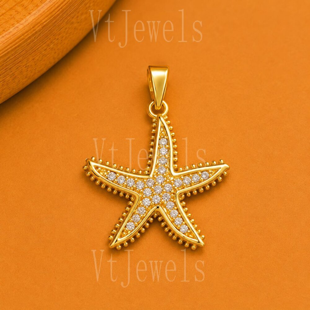 925 Sterling Silver Starfish Pendant