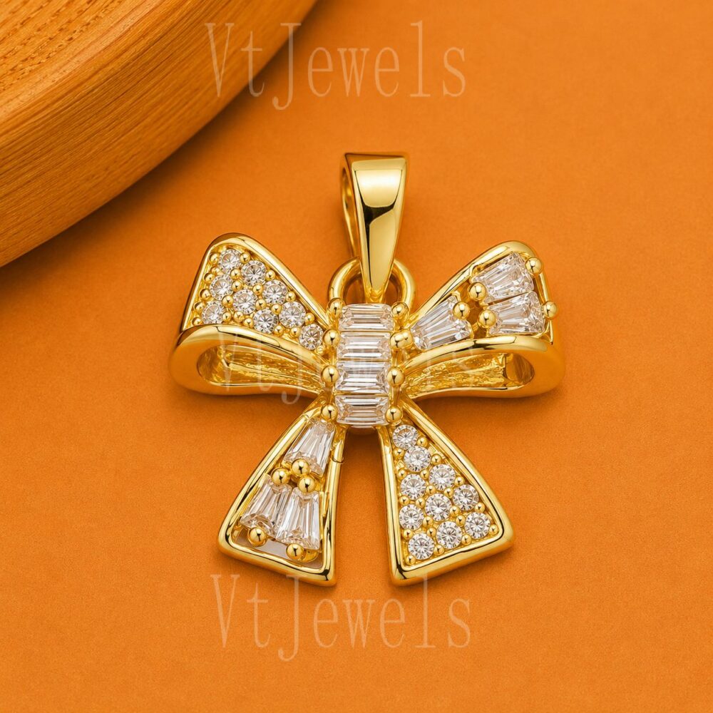 925 Sterling Silver Bow Pendant