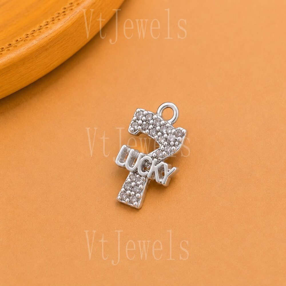 925 Sterling Silver Lucky Number 7 Pendant