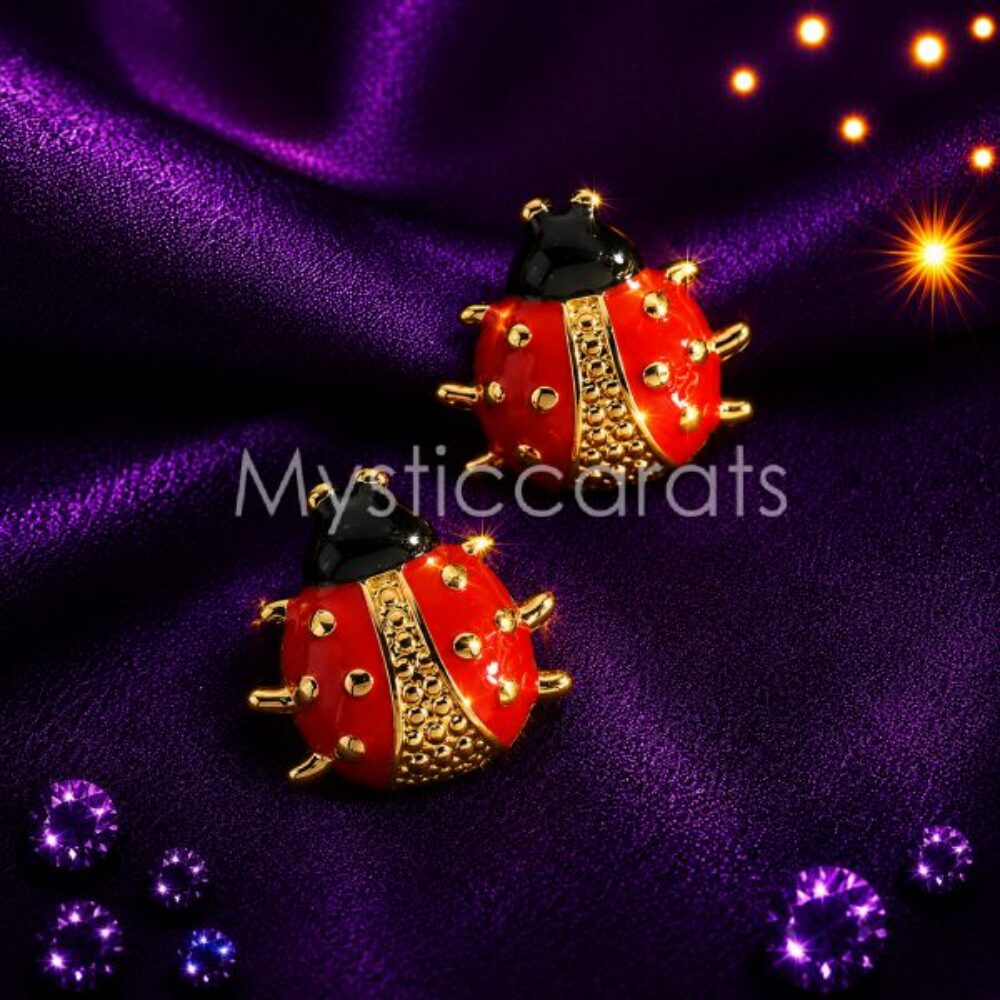 925 sterling silver Ladybug Stud Earrings