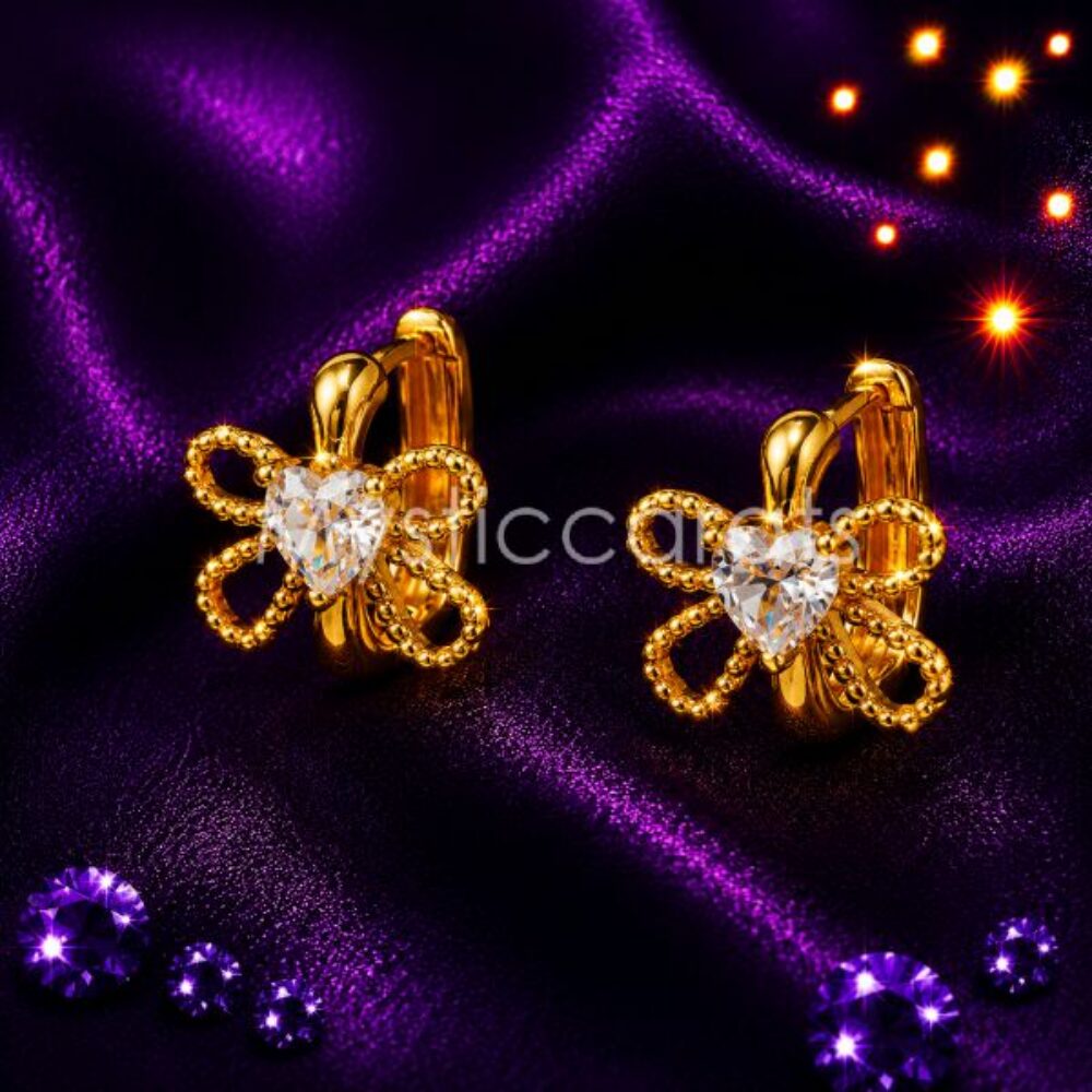 925 sterling silver Bow Stud Earrings