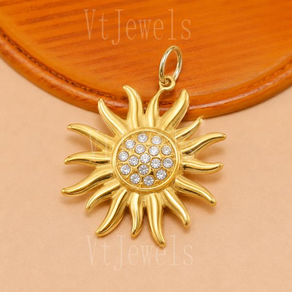 925 Sterling Silver Sun Pendant