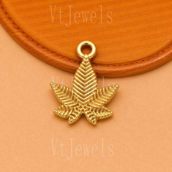 925 Sterling Silver Cannabis Leaf Pendant
