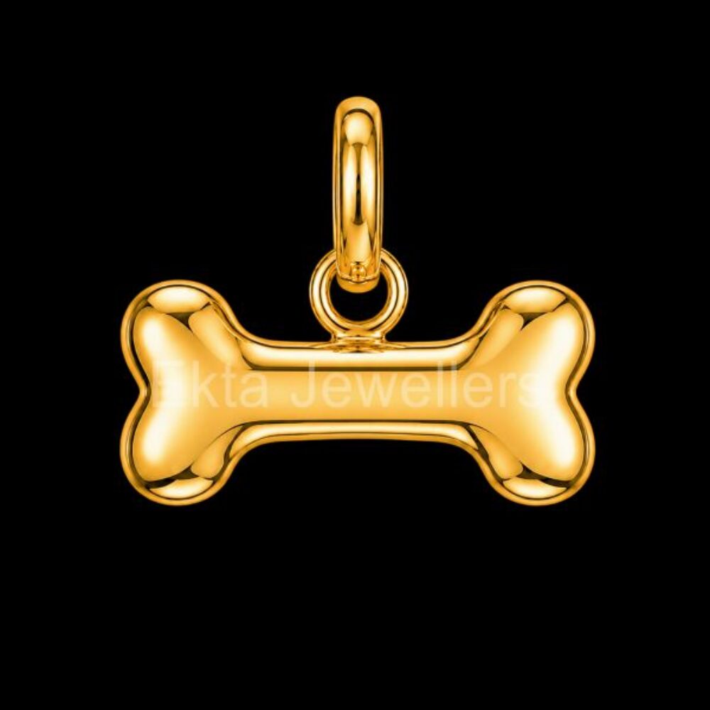 925 Sterling Silver Polished Dog Bone Pendant
