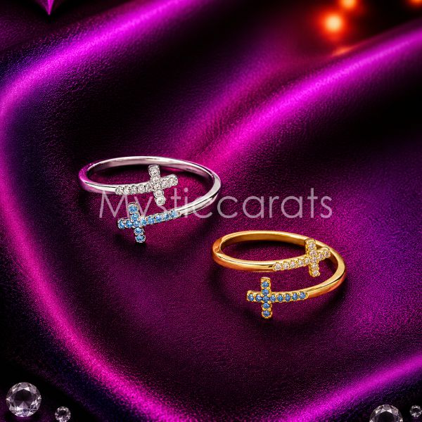 One Pcs 925 Sterling Silver Cross Ring