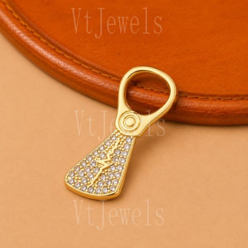 925 Sterling Silver Zipper Pendant