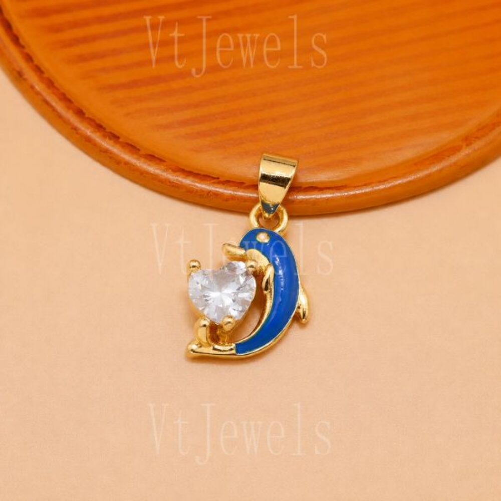 925 Sterling Silver Fish Heart Pendant