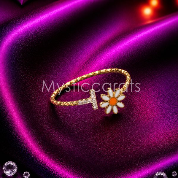 925 Sterling Silver Daisy Flower Ring