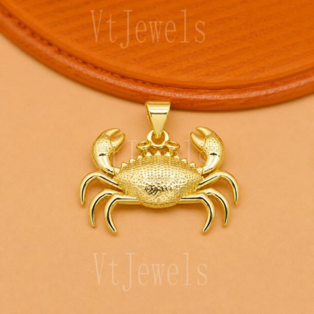 925 Sterling Silver Crab Pendant