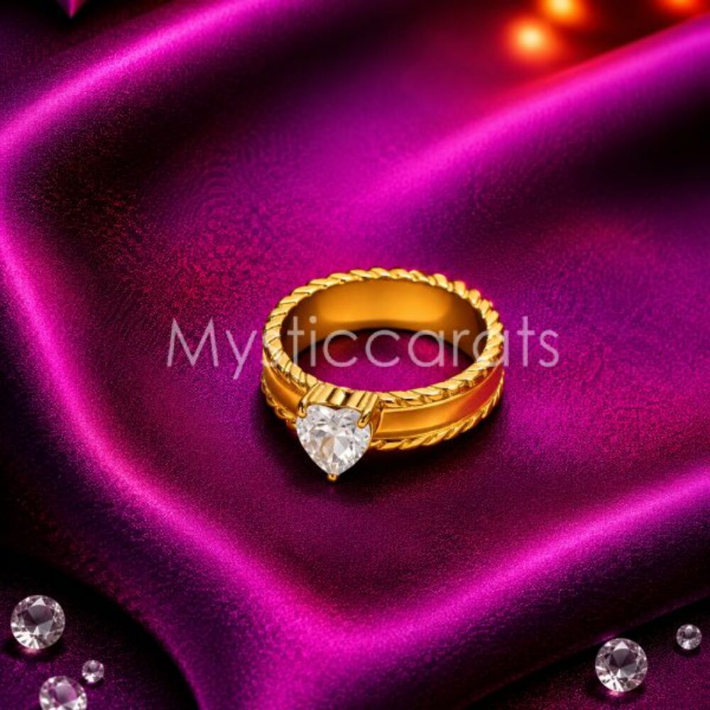 925 Sterling Silver Heart Solitaire Ring