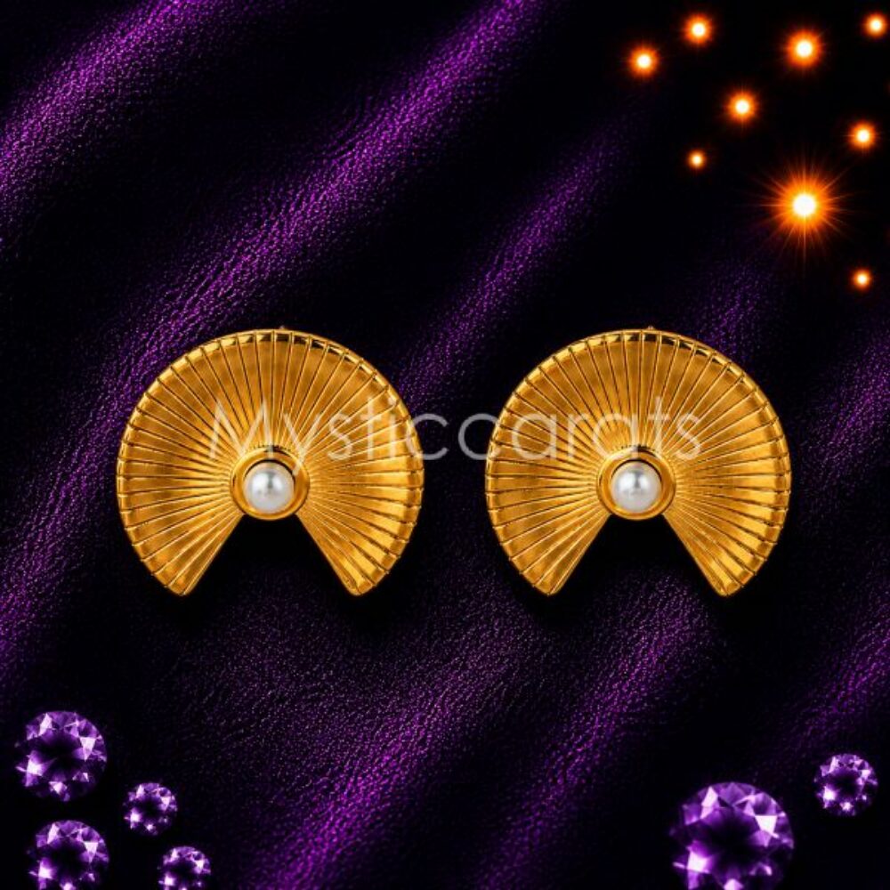 925 sterling silver Fan Stud Earrings