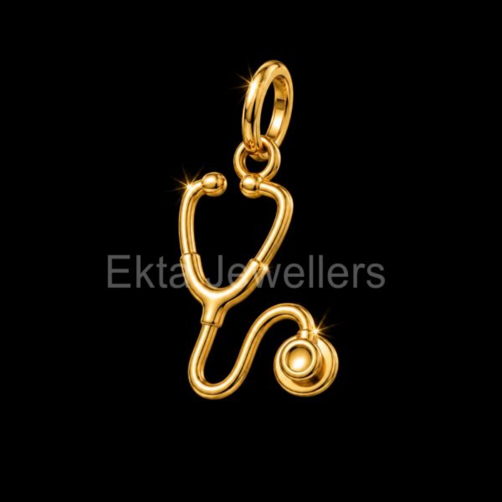 925 Sterling Silver Stethoscope Medical Pendant