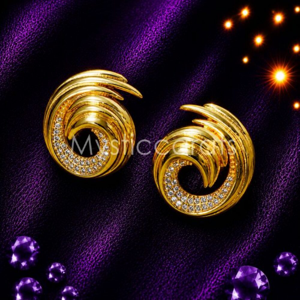 925 sterling silver Swirl Stud Earring