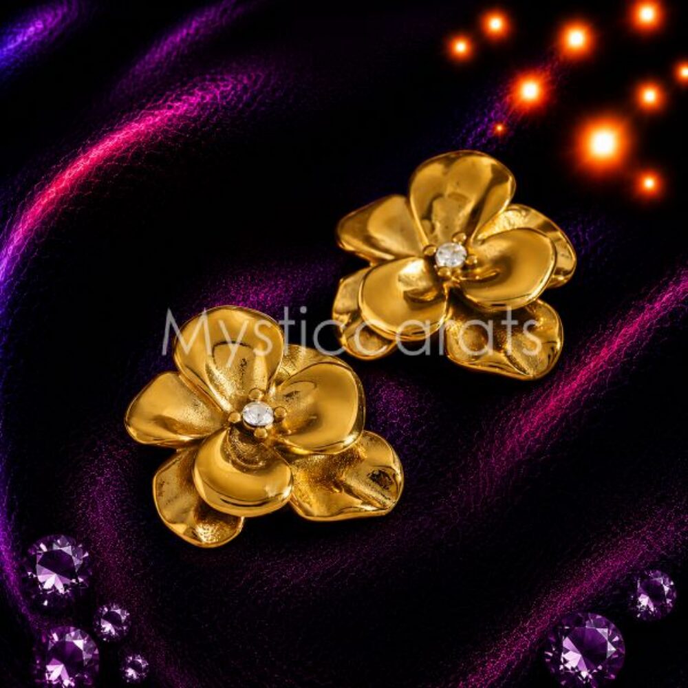 925 sterling silver Floral Stud Earrings