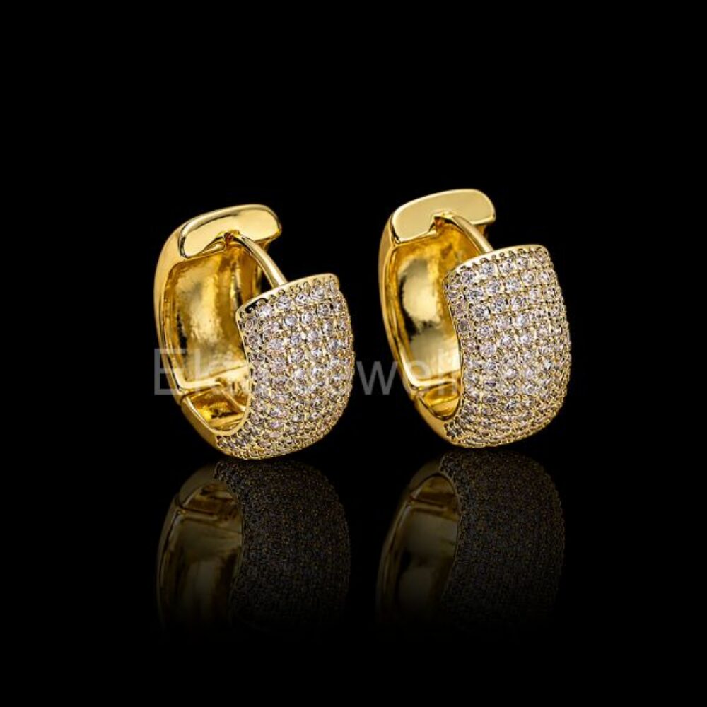 925 Sterling Silver Gold Huggie Hoop Earrings
