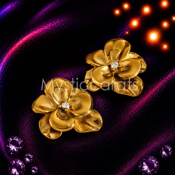 925 sterling silver Floral Stud Earrings