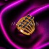 925 Sterling Silver Blue Sapphire Cluster Ring