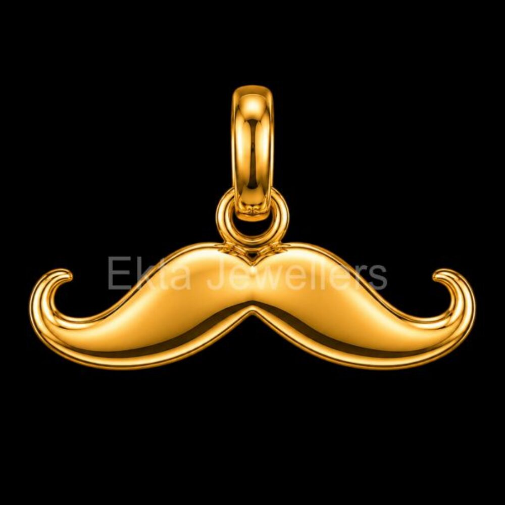 Handlebar Mustache 925 Sterling Silver Pendant