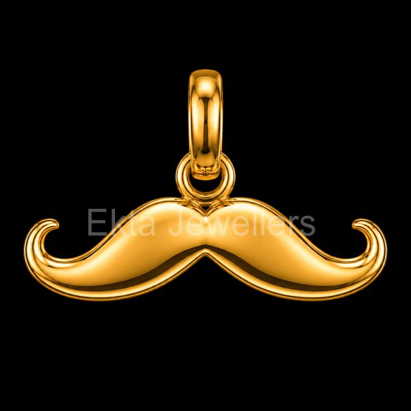 Handlebar Mustache 925 Sterling Silver Pendant