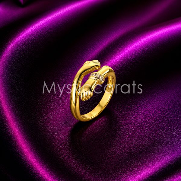 925 sterling silver Hug Hand Ring - Image 3