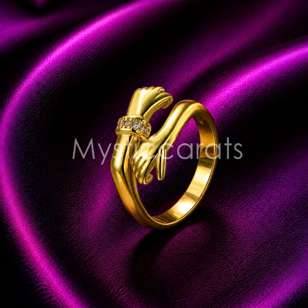 925 sterling silver Hug Hand Ring