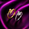 One Pcs 925 sterling silver Pear Cut Solitaire Ring