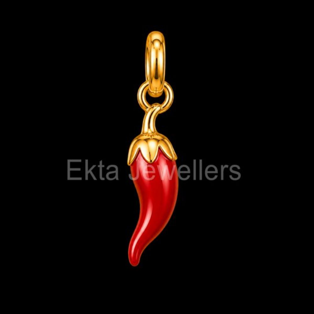 Red Chili Pepper 925 Sterling Silver Pendant