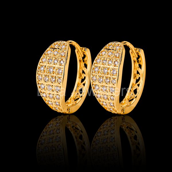 925 sterling silver Gold Hoop Earrings