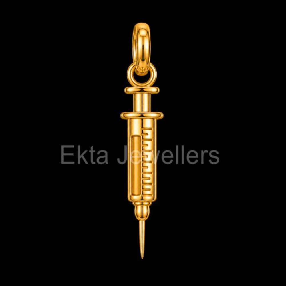 Syringe 925 Sterling Silver Pendant