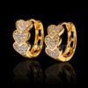 925 sterling silver Triple Heart Hoop Earrings