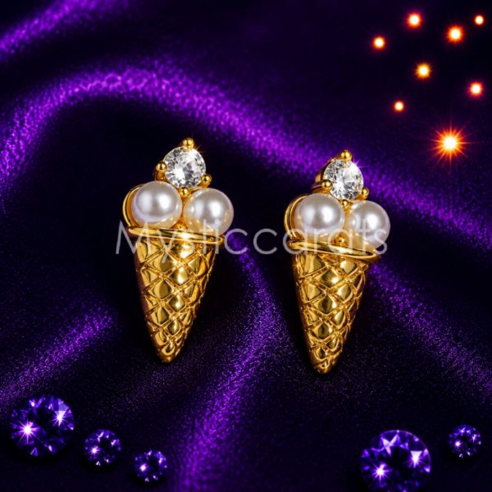 925 sterling silver Ice Cream Stud Earrings