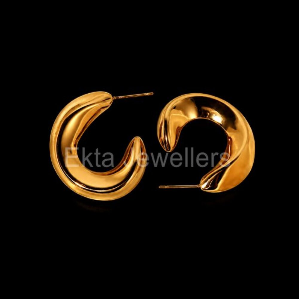 Gold Chunky Hoop Earrings