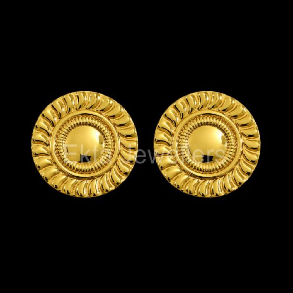 925 Sterling Silver Vintage Gold Stud Earrings