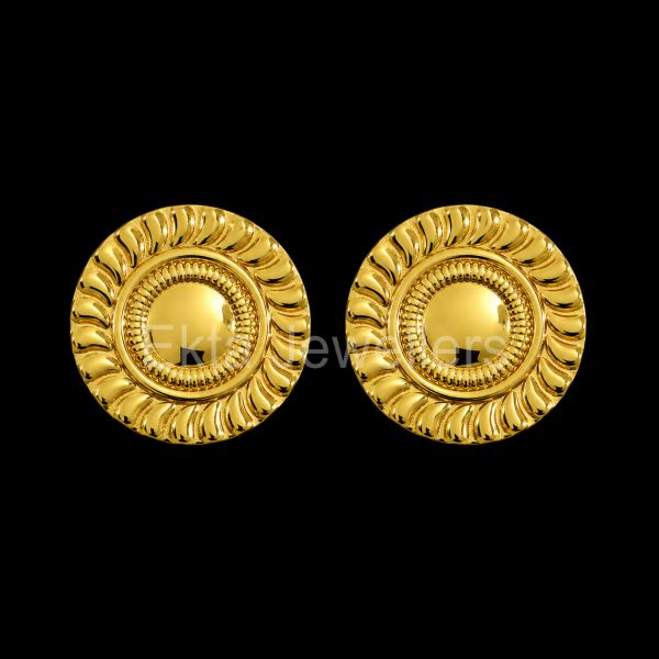 925 Sterling Silver Vintage Gold Stud Earrings