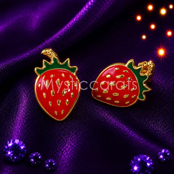925 sterling silver Strawberry Stud Earrings