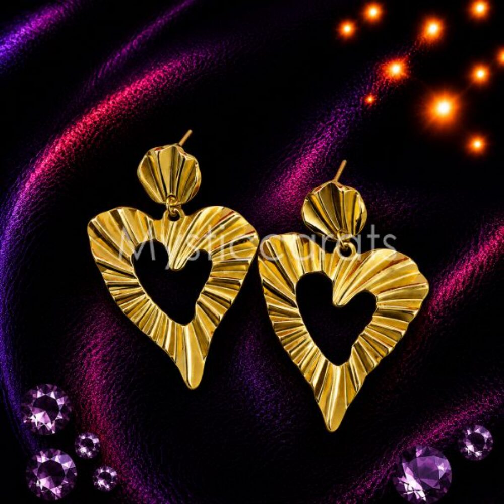 925 sterling silver Open Heart Drop Earrings