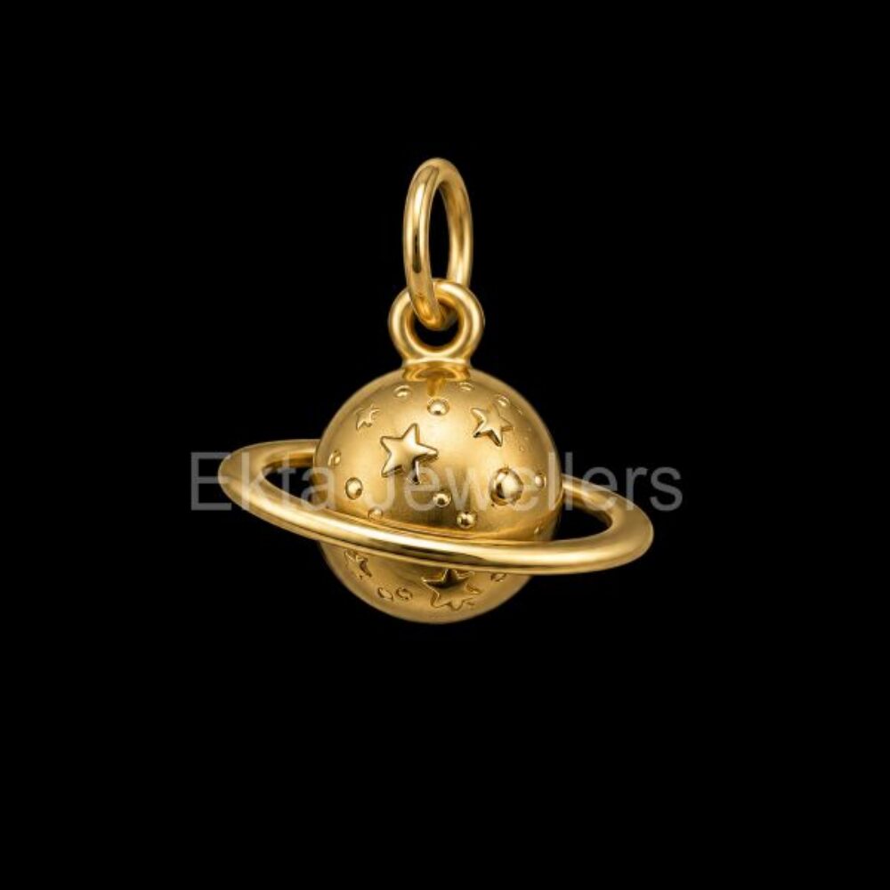 Celestial Saturn 925 Sterling Silver Planet Pendant