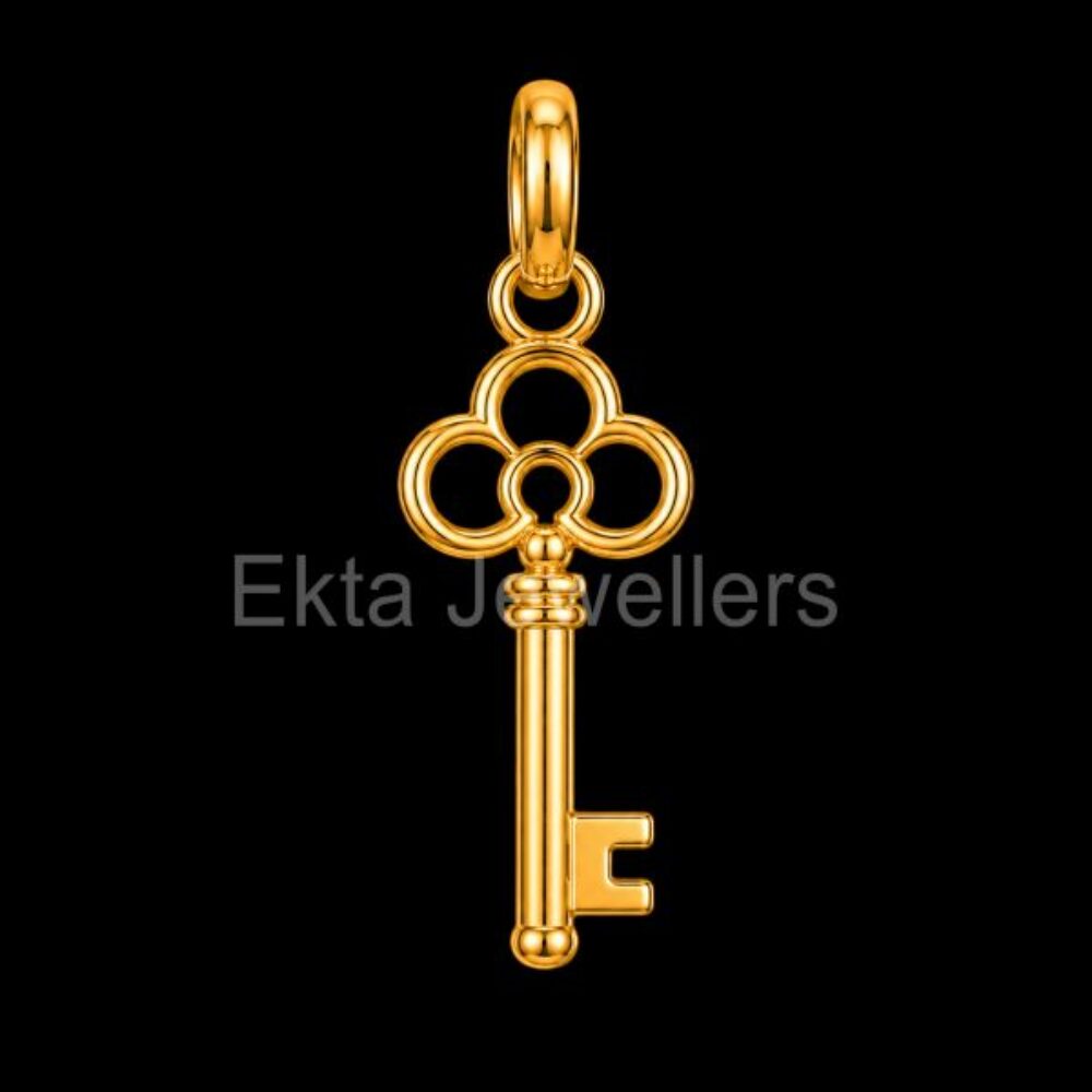 Vintage Skeleton Key 925 Sterling Silver Pendant