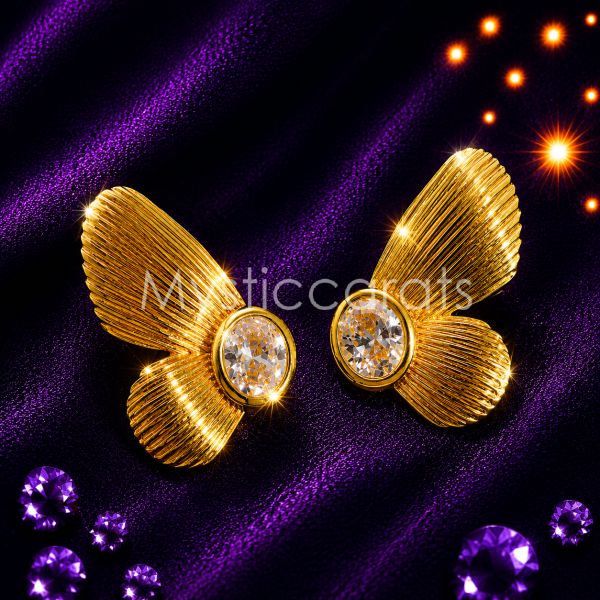 925 sterling silver Butterfly Stud Earrings